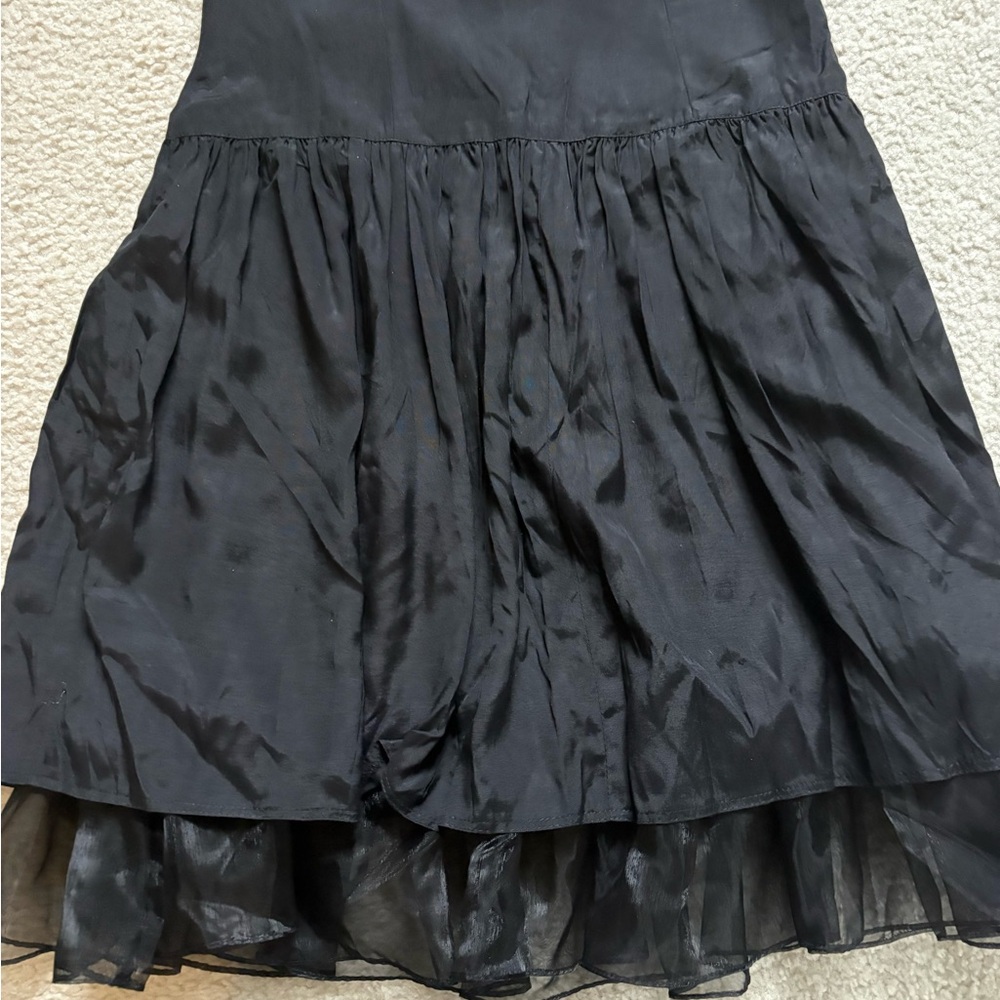 Vintage Apollo black whimsigoth fairy grunge taffeta dress, sz S (sz M juniors) - Picture 5 of 10